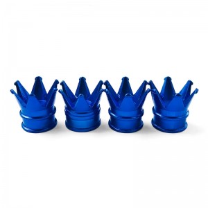 Kral Tacı Alüminyum Sibop Kapağı 4'lü Mavi