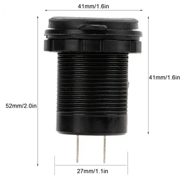 Oto Çakmaklık Şarj Soketi Marine Pano Tip 2 USB QC 3.0 Type-C PD Hızlı Şarj 12-24v