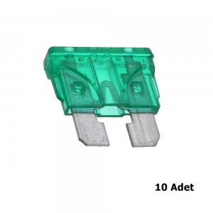 Standart Bıçak Sigorta 10'lu 30 Amper Yeşil