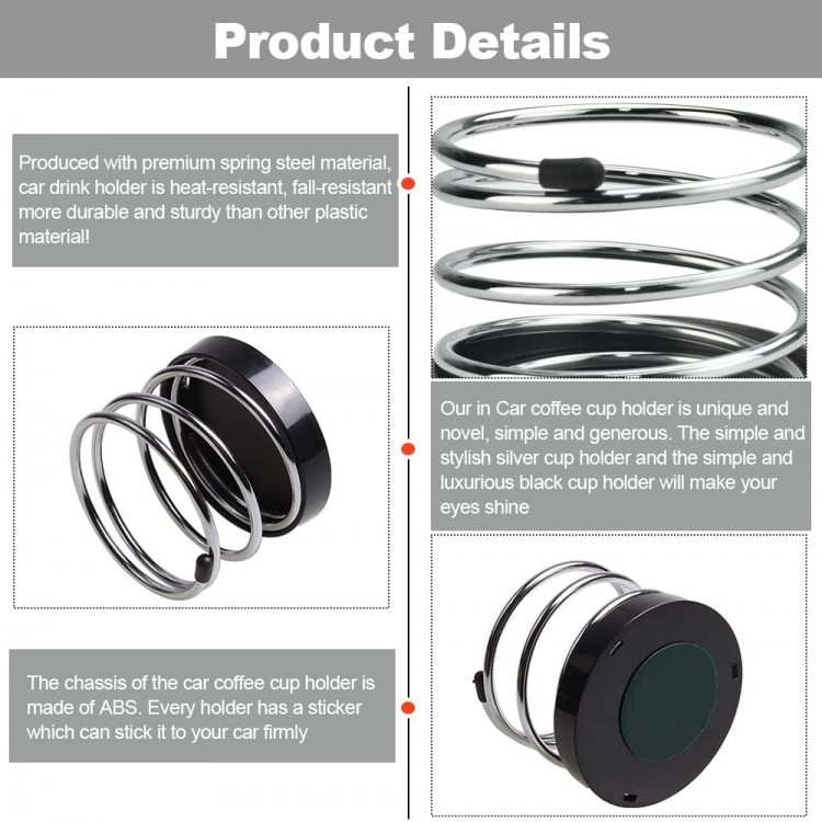 Yaylı Bardaklık Bardak İçeçek Tutucu Siyah Yaylı Bardaklık Bardak İçeçek Tutucu Siyah