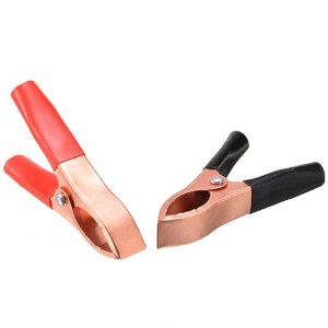 Mini Akü Takviye Batarya Maşası Krokodil Kıskaç Yalıtımlı Siyah Kırmızı 1 Takım Set