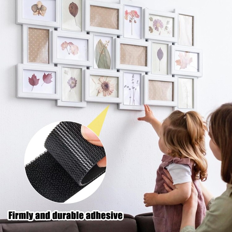 Araç Ev Ofis Çok Amaçlı Kaydırmaz Çift Taraflı Cırt Velcro Bant 16’lı Set 23x70mm Siyah