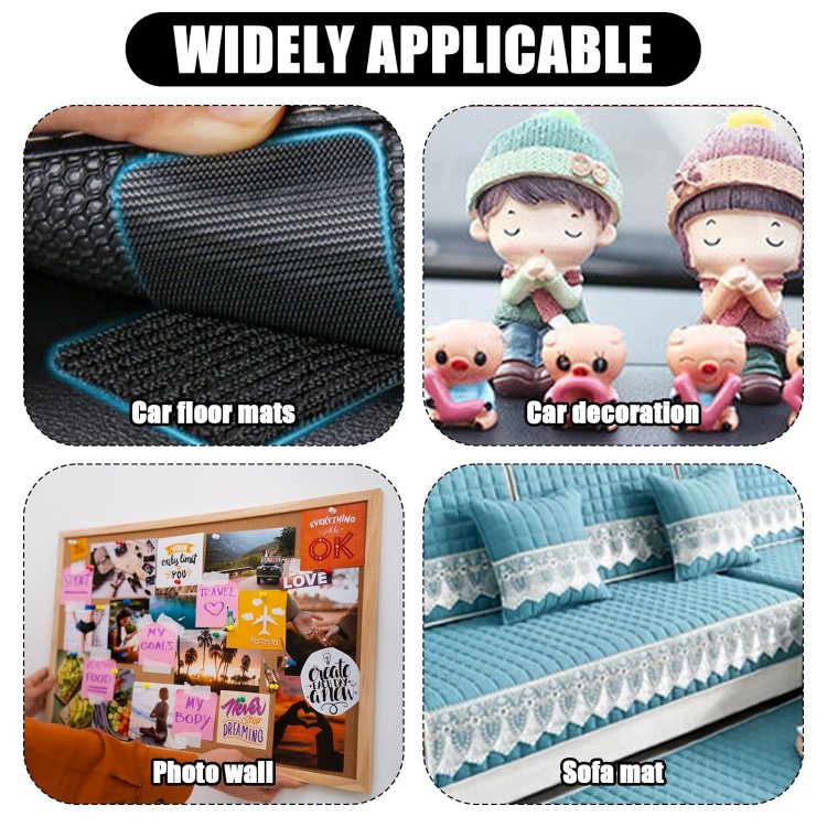 Araç Ev Ofis Çok Amaçlı Kaydırmaz Çift Taraflı Cırt Velcro Bant 16’lı Set 23x70mm Siyah