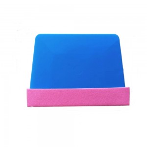 Kare Keçeli Ragle PPF/TPH Cam Filmi Çekme Uygulama Aparatı 10.5x8cm Mavi