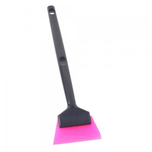 Mini Saplı Silikon Çekçek Ragle Cam Filmi Çekme Uygulama Aparatı 6x22cm Siyah Pembe