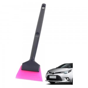 Mini Saplı Silikon Çekçek Ragle Cam Filmi Çekme Uygulama Aparatı 6x22cm Siyah Pembe