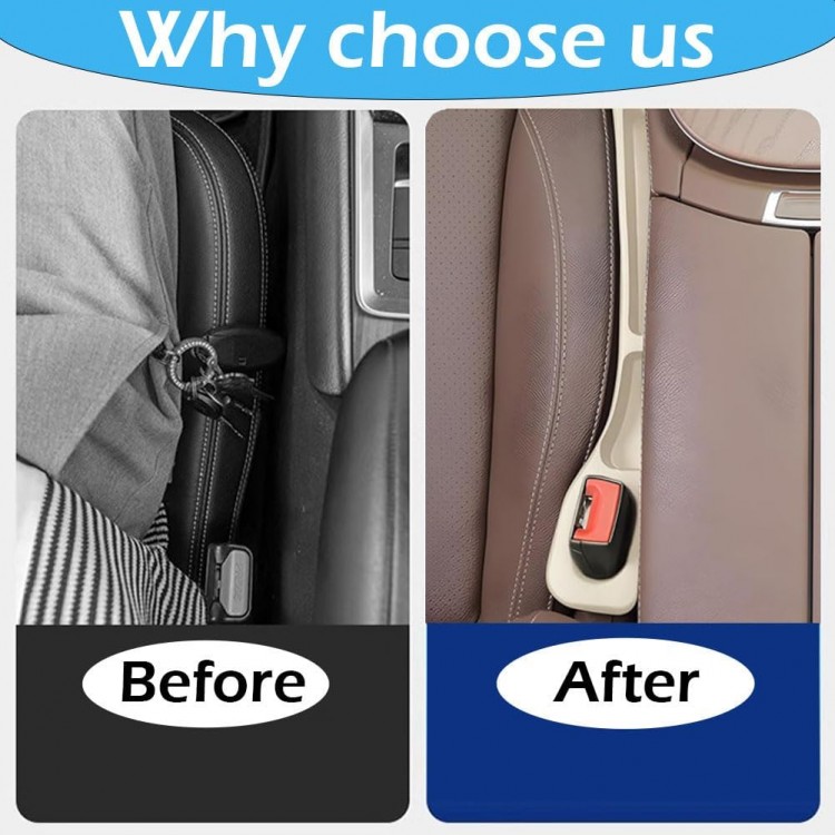 Araç Koltuğu Boşluk Doldurucu ve Düzenleyici Organizer 2'li Bej