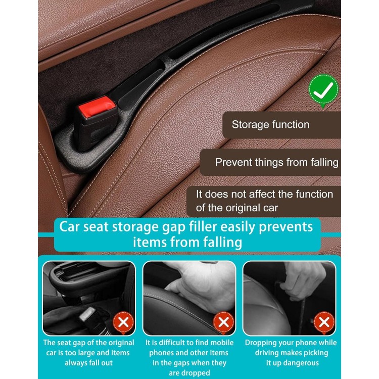Araç Koltuğu Boşluk Doldurucu ve Düzenleyici Organizer 2'li Siyah