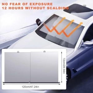 Otomatik Katlanır Araba Otobüs Kamyon Güneşliği UV Korumalı Isı Yalıtımlı Ön Cam Güneşlik 2'li 70x120cm