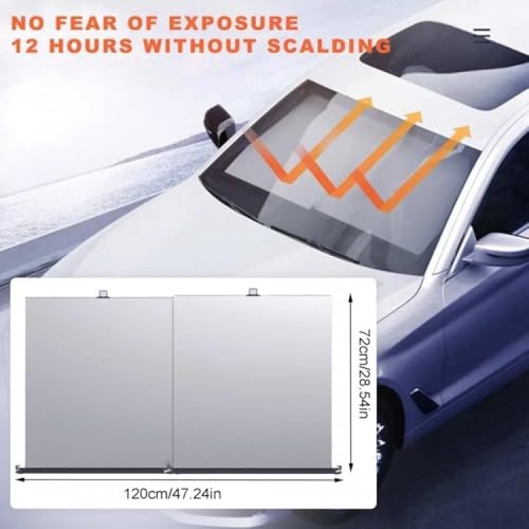 Otomatik Katlanır Araba Otobüs Kamyon Güneşliği UV Korumalı Isı Yalıtımlı Ön Cam Güneşlik 2'li 70x120cm Otomatik Katlanır Araba Otobüs Kamyon Güneşliği UV Korumalı Isı Yalıtımlı Ön Cam Güneşlik 2'li 70x120cm