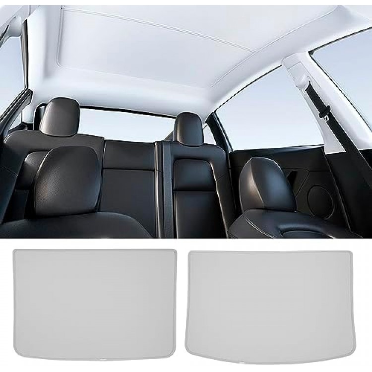 Tesla Model Y 2020–2023 Tavan Penceresi Güneşlik Katlanabilir UV Isı Yalıtımlı Çantalı Gri