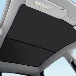 Tesla Model Y 2020–2023 Tavan Penceresi Güneşlik Katlanabilir UV Isı Yalıtımlı Çantalı Siyah Gri