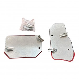 Universal Otomatik Metal Pedal Seti 2 Parça Krom Kırmızı