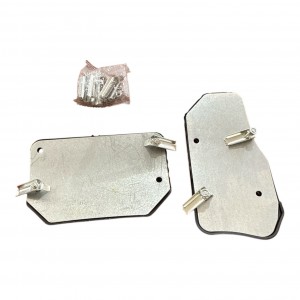 Universal Otomatik Metal Pedal Seti 2 Parça Krom Siyah Universal Otomatik Metal Pedal Seti 2 Parça Krom Siyah