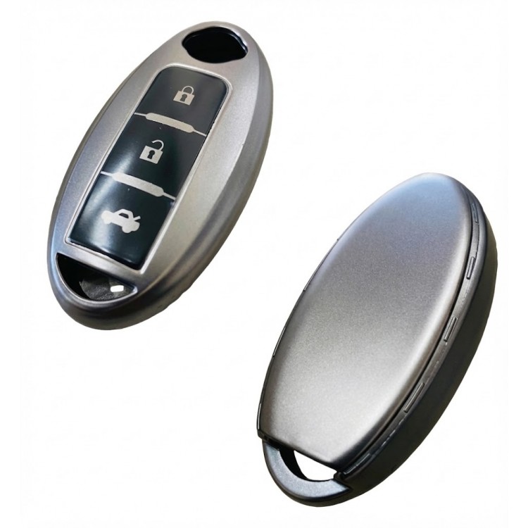 Nissan Qashqai Juke X-Trail Micra Murano Infiniti Uyumlu 3 Buton Smart Silikon Oto Anahtar Kumanda Kabı Kılıf Gri Nissan Qashqai Juke X-Trail Micra Murano Infiniti Uyumlu 3 Buton Smart Silikon Oto Anahtar Kumanda Kabı Kılıf Gri