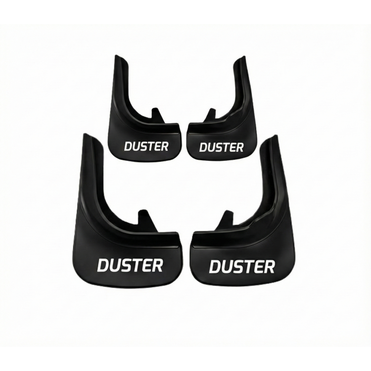 Dacia Duster Yazılı Uyumlu Paçalık Tozluk Çamurluk 4'lü Ön Arka Takım Siyah