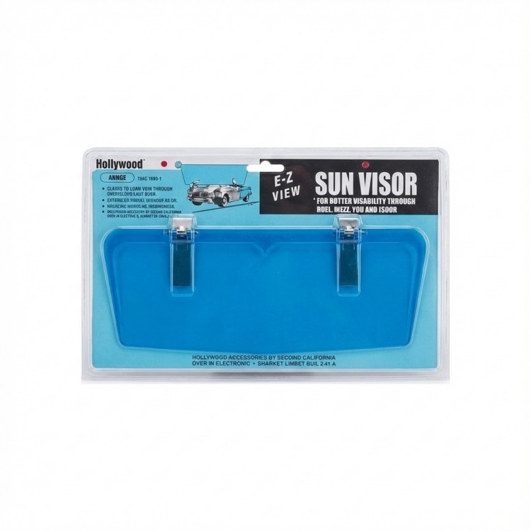 Hollywood Ön Cam Güneşlik Siperliği 30cm Mavi Hollywood Ön Cam Güneşlik Siperliği 30cm Mavi