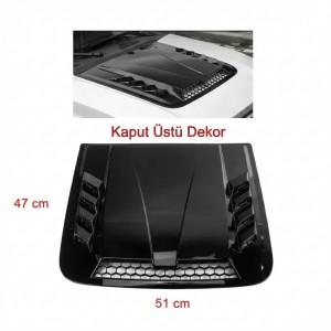 Kaput Üstü Dekor Plastik Siyah İthal