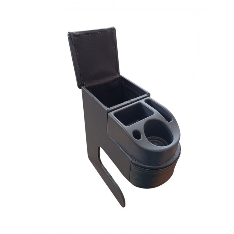 Universal Delmesiz Tek Bardaklık Kol Dayama Kolçak Siyah