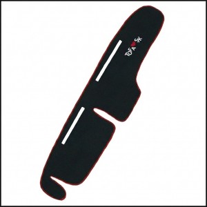 Doğan SLX Uyumlu 3d Torpido Halısı Koruyucu Örtü Kırmızı Nakışlı Tofaşk Siyah