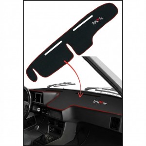 Doğan SLX Uyumlu 3d Torpido Halısı Koruyucu Örtü Kırmızı Nakışlı Tofaşk Siyah