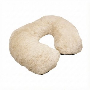 Yumuşak Tüylü Peluş Kürk Seyahat Boyun Yastığı Bej