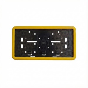 Çerçeveli Dikdörtgen Plakalık Plaka Altlığı Sarı 26X17cm 1 Adet