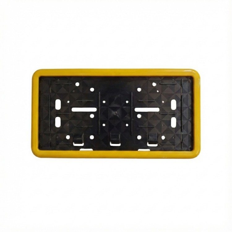 Çerçeveli Dikdörtgen Plakalık Plaka Altlığı Sarı 26X17cm 1 Adet