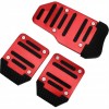 Universal Manuel Metal Pedal Seti 3 Parça Kırmızı