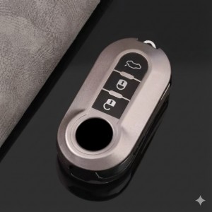 Fiat Doblo Uyumlu Smart 3 Buton Silikon Oto Anahtar Kumanda Kabı Kılıf Füme