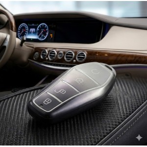 BYD Uyumlu Smart 3 Buton Silikon Oto Anahtar Kumanda Kabı Kılıf Gri