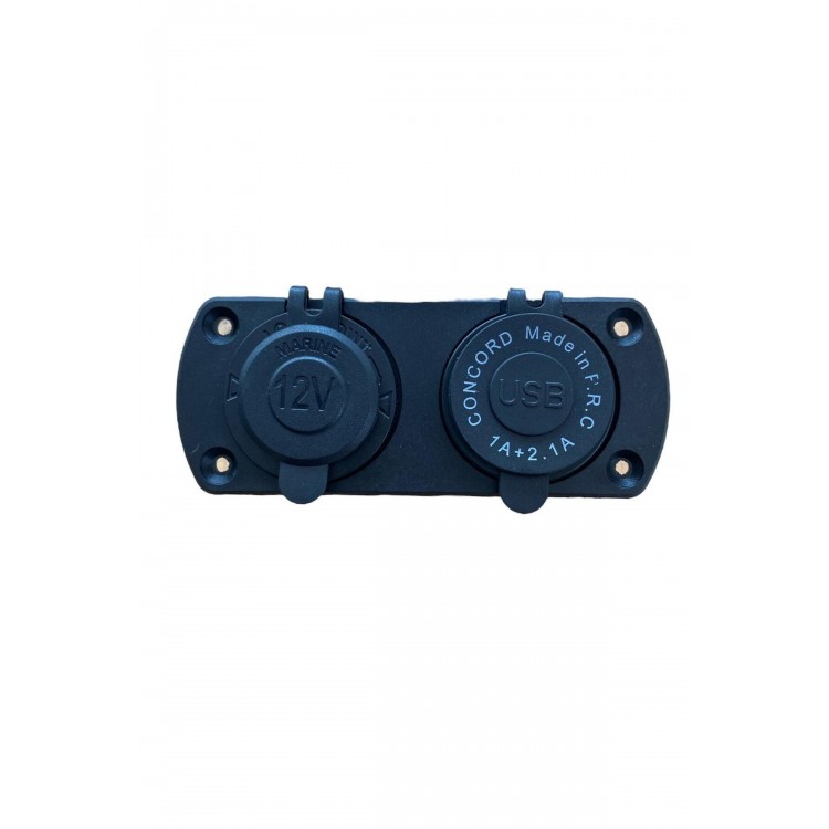 Concord 2.1A ve 1A 2 USB'li Çakmaklık Girişli Araç, Tır, Bot, Tekne Marine, Şarj Aleti 12-24volt