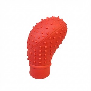 Silikon Vites Topuzu Kılıfı Masajlı Oval Kırmızı