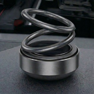 Güneş Enerjili Solar Dönen Araba Kokusu Torpido Üstü Gri