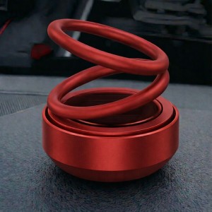 Güneş Enerjili Solar Dönen Araba Kokusu Torpido Üstü Kırmızı