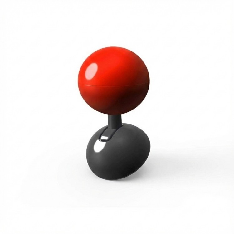 Bilardo Topu Tasarımlı Metal Start Stop Düğmesi Kırmızı