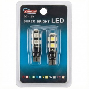 T10 W5W Super Bright LED Park Plaka ve İç Aydınlatma Ampulü 9 Led 12V 2 Adet Beyaz