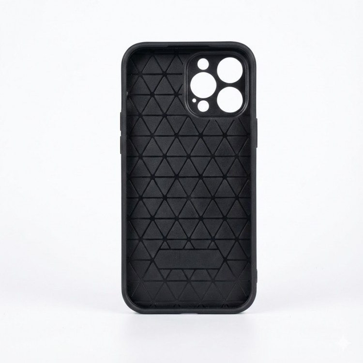 iPhone 13 Pro Max Uyumlu Kamera Çerçeveli Kristal Taşlı Siyah Telefon Kılıfı Siyah Taşlı