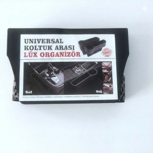 Araç Koltuk Arası Ceplik ve Düzenleyici Organizer 2'li Siyah-Beyaz Leopar Desenli