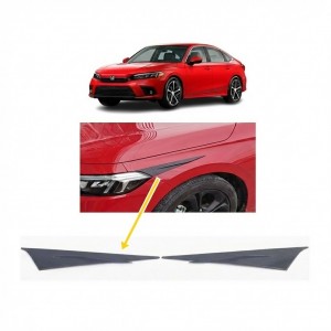 Honda Civic FE1 2022 ve Sonrası Far Üstü Kaşı Çıtası Piyano Black 2 Parça