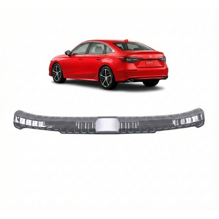 Honda Civic 2022+ Uyumlu Arka Bagaj İç Tampon Eşiği 1 Parça Krom