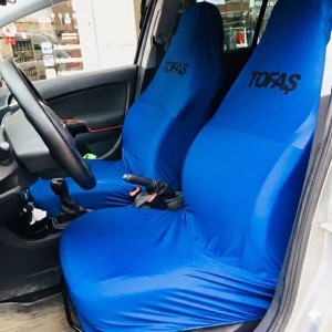 Likralı Kumaş Servis Kılıfı Ön 2'li Tofaş Yazılı Mavi Likralı Kumaş Servis Kılıfı Ön 2'li Tofaş Yazılı Mavi