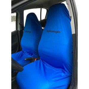 Likralı Kumaş Servis Kılıfı Ön 2'li Volkswagen Yazılı Mavi Likralı Kumaş Servis Kılıfı Ön 2'li Volkswagen Yazılı Mavi