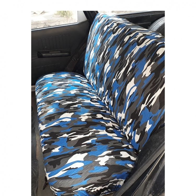 Likralı Kumaş Servis Kılıfı Ön Arka Kamuflaj Mavi/Siyah