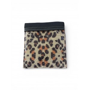 Kristal Taşlı Araç İçi Kese Ceplik Organizer Torpido Yanı Eşya Düzenleyici Kalemlik Telefonluk Leopar