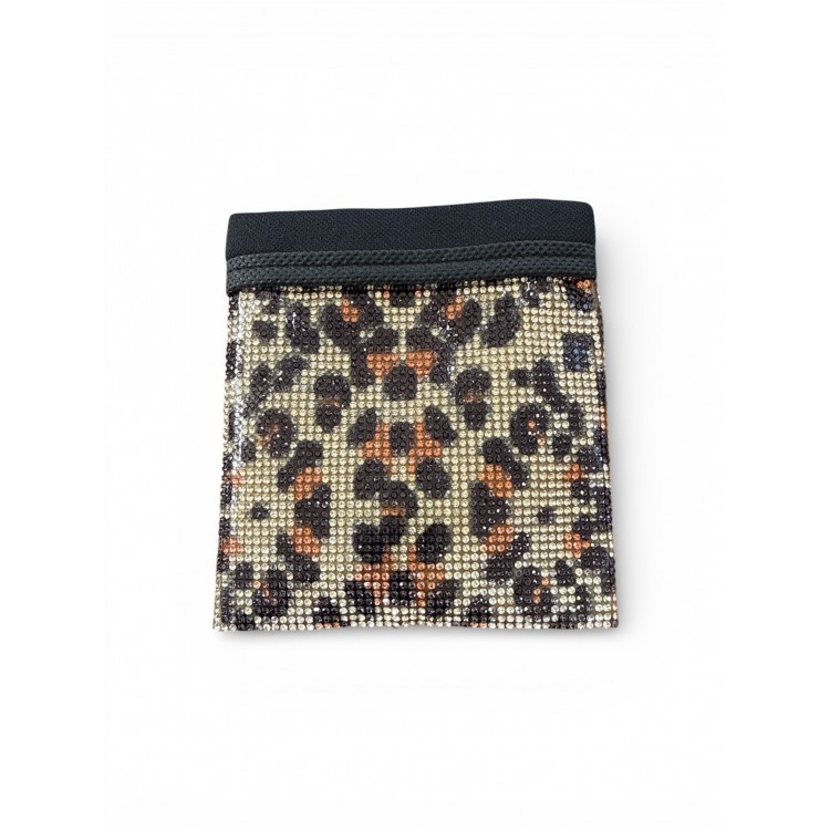 Kristal Taşlı Araç İçi Kese Ceplik Organizer Torpido Yanı Eşya Düzenleyici Kalemlik Telefonluk Leopar