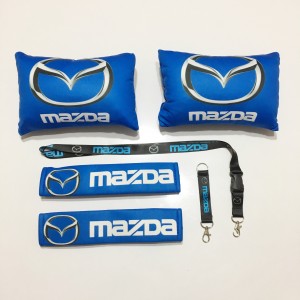 Mazda Boyun Yastığı Emniyet Kemer Pedi Seti Mavi