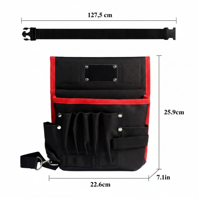 Profesyonel Araç Kaplama Cam Filmi Alet Bel Çantası Oxford Kumaş Mıknatıslı Büyük
