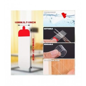 Kolay Açılır Güçlü Çift Taraflı Hazır Kesim Yaprak Bant 60'lı Paket 18x50mm