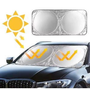 Oto Katlanabilir Metalize Branda Ön Arka Cam Güneşliği UV Koruma Isı Geçirmez 150x70 cm
